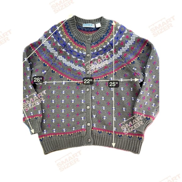 Northern Isles Fair Isle Knit Cardigan Sweater XL Olive Green Cottagecore Preppy - Picture 3 of 6